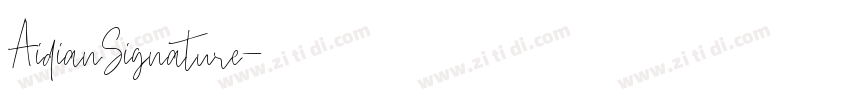 AidianSignature字体转换