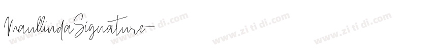 MaullindaSignature字体转换