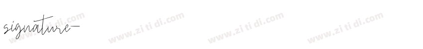 signature字体转换