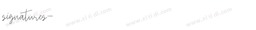 signatures字体转换