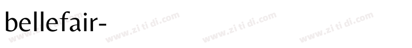 bellefair字体转换