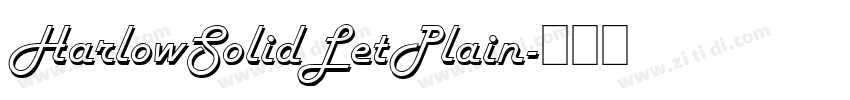 HarlowSolidLetPlain字体转换