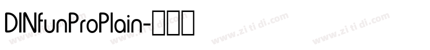 DINfunProPlain字体转换