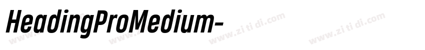 HeadingProMedium字体转换