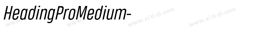 HeadingProMedium字体转换