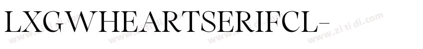 LXGWHeartSerifCl字体转换