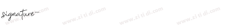 signature字体转换
