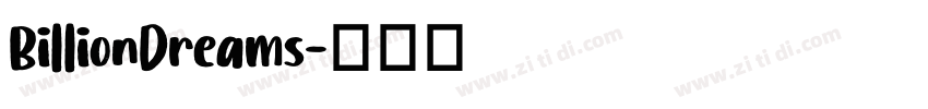 BillionDreams字体转换