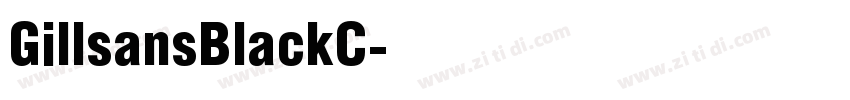 GillsansBlackC字体转换