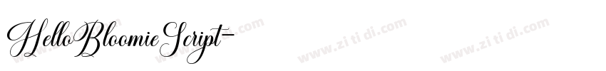 HelloBloomieScript字体转换