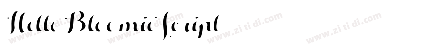 HelloBloomieScript字体转换