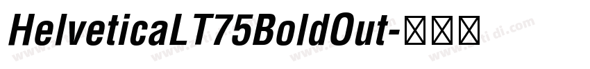 HelveticaLT75BoldOut字体转换