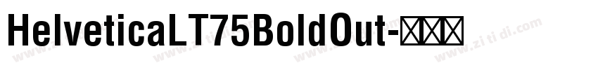 HelveticaLT75BoldOut字体转换