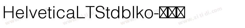 HelveticaLTStdblko字体转换