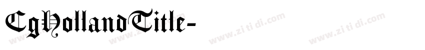CgHollandTitle字体转换