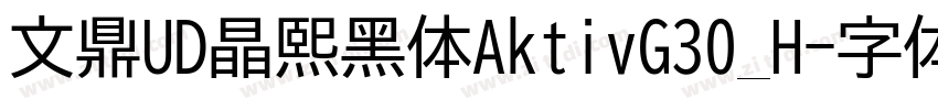 文鼎UD晶熙黑体AktivG30_H字体转换
