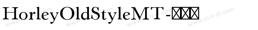 HorleyOldStyleMT字体转换