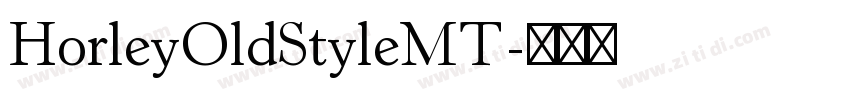 HorleyOldStyleMT字体转换