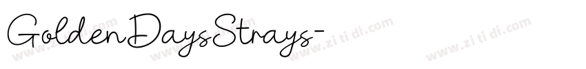 GoldenDaysStrays字体转换