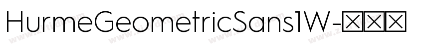 HurmeGeometricSans1W字体转换