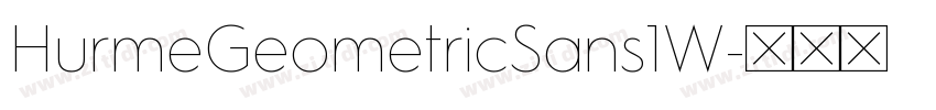 HurmeGeometricSans1W字体转换