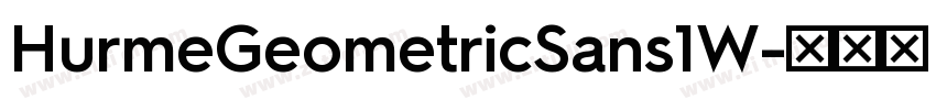 HurmeGeometricSans1W字体转换
