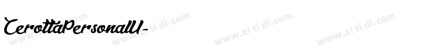 CerottaPersonalU字体转换