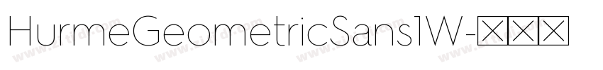HurmeGeometricSans1W字体转换