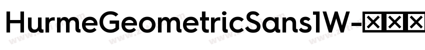 HurmeGeometricSans1W字体转换