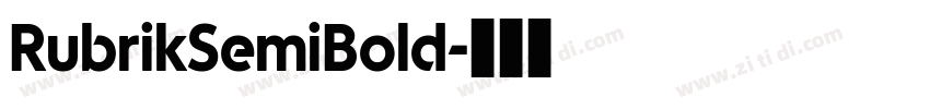 RubrikSemiBold字体转换