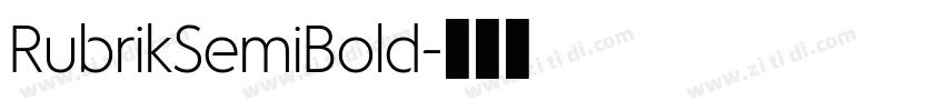 RubrikSemiBold字体转换
