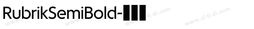 RubrikSemiBold字体转换