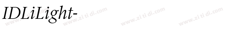 IDLiLight字体转换