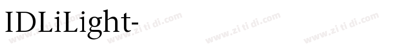 IDLiLight字体转换