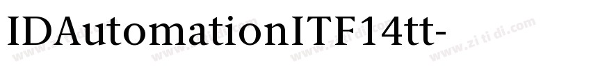 IDAutomationITF14tt字体转换