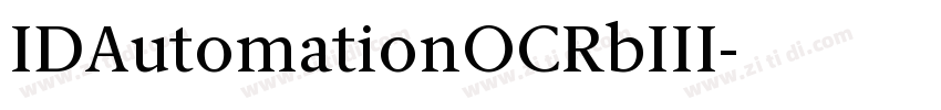 IDAutomationOCRbIII字体转换