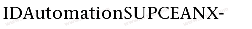 IDAutomationSUPCEANX字体转换