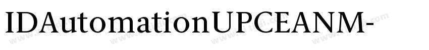 IDAutomationUPCEANM字体转换