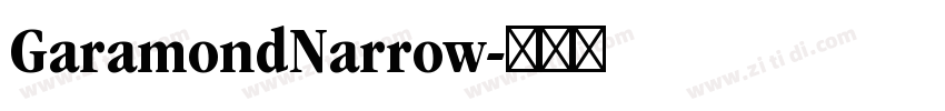 GaramondNarrow字体转换