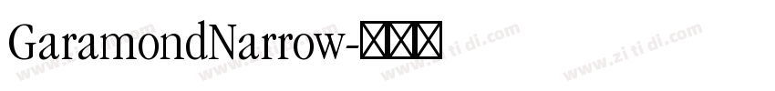 GaramondNarrow字体转换