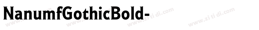 NanumfGothicBold字体转换