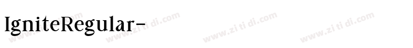 IgniteRegular字体转换