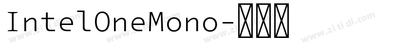 IntelOneMono字体转换