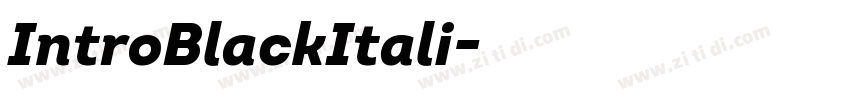 IntroBlackItali字体转换