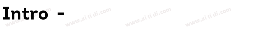Intro合集字体转换