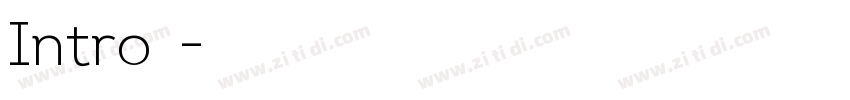 Intro合集字体转换