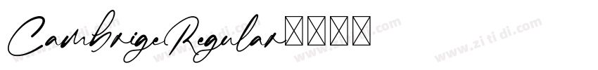 CambrigeRegular字体转换