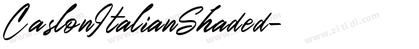 CaslonItalianShaded字体转换