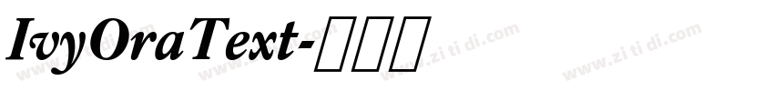 IvyOraText字体转换