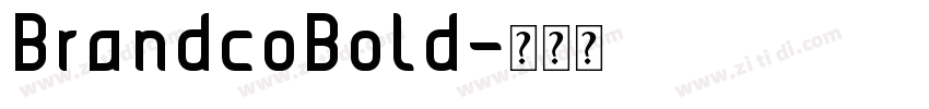 BrandcoBold字体转换